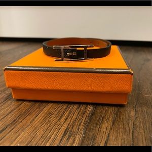 Authentic Hermès leather wrap bracelet
